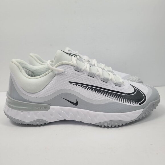 Nike Alpha Huarache Elite 4 Turf Men's White Gray Shoes FD2743-100 US Sz 11 NWB - Picture 3 of 10